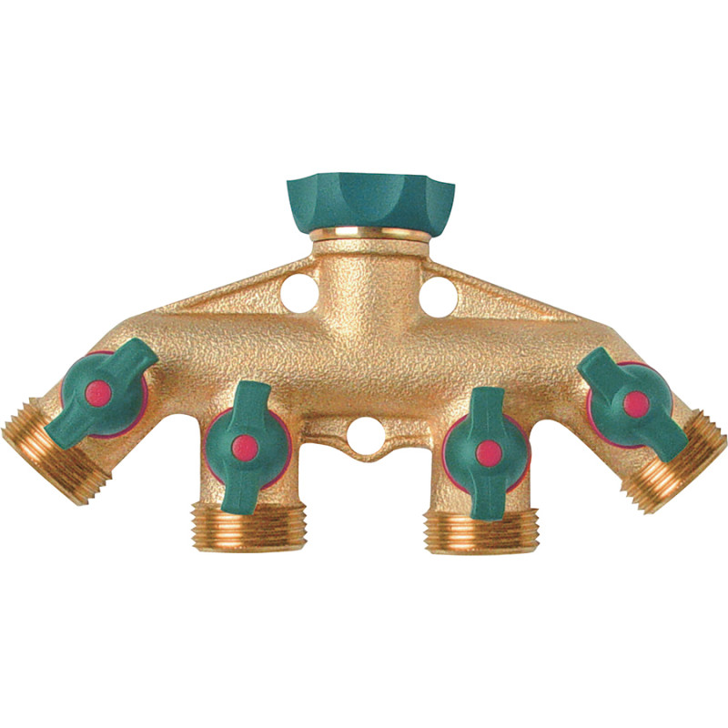 Nez de robinet laiton 4 voies 20x27 (55139D) - B Nez de robinet laiton 4 voies 20x27 (55139D) - B
