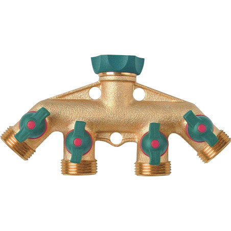 Nez de robinet laiton 4 voies 20x27 (55139D) - B Nez de robinet laiton 4 voies 20x27 (55139D) - B