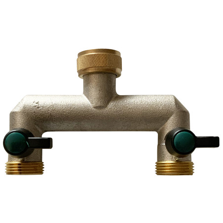 Nez de robinet laiton 2 voies larges 20x27 - B Nez de robinet laiton 2 voies larges 20x27 - B