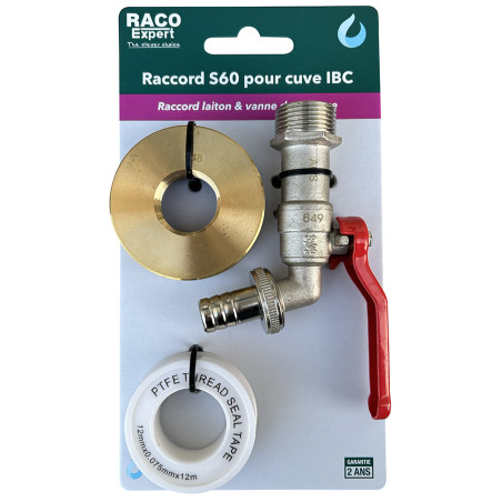 Raccord S60x6 laiton / Robinet puisage 20x27-20X27 - B Raccord S60x6 laiton / Robinet puisage 20x27-20X27 - B