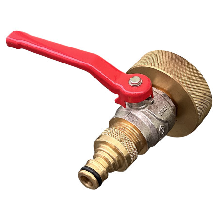 Raccord S60x6 laiton / Vanne / Raccord auto male - B Raccord S60x6 laiton / Vanne / Raccord auto male - B