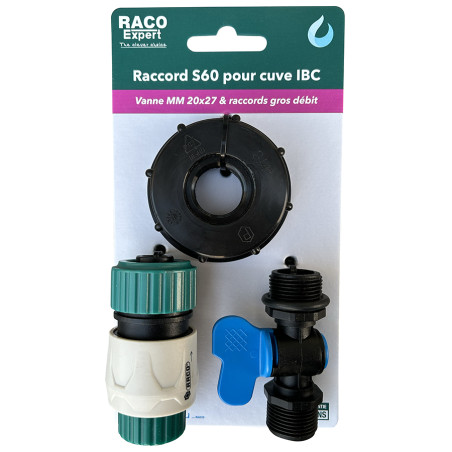 Raccord S60x6 PP / Vanne / Raccord auto extra-flow D19 - B Raccord S60x6 PP / Vanne / Raccord auto extra-flow D19 - B