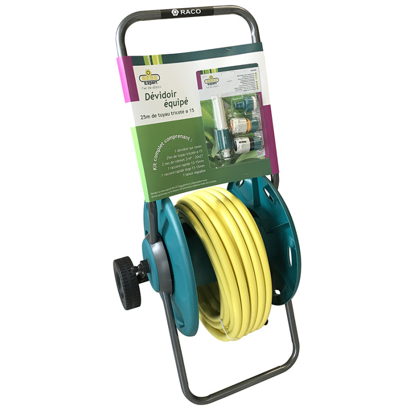 Chariot Dévidoir Métallo-plastique équipé 25m - V Chariot Dévidoir Métallo-plastique équipé 25m - V