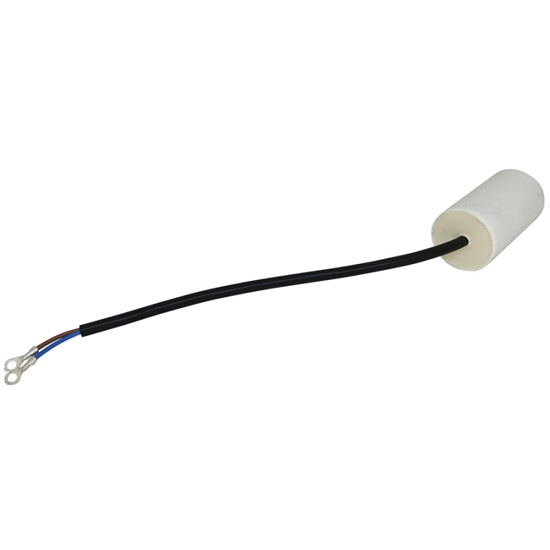 Condensateur 450V câble bipol 250mm oeillet 4,2mm 50µF 50-60mm 50-60Hz - V Condensateur 450V câble bipol 250mm oeillet 4,2mm 50µF 50-60mm 50-60Hz - V
