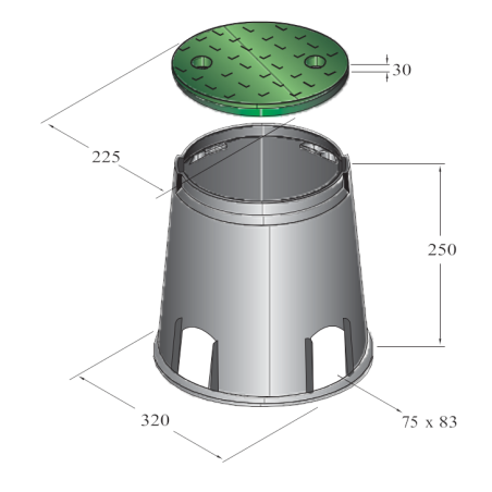 Regard rond 22,5/32cm - V Regard rond 22,5/32cm - V