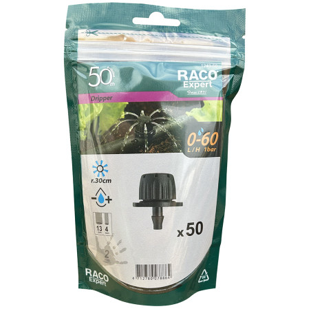 Goutteurs réglables bubbler 0 à 60 L/h - x50 (1243-50Z) - B