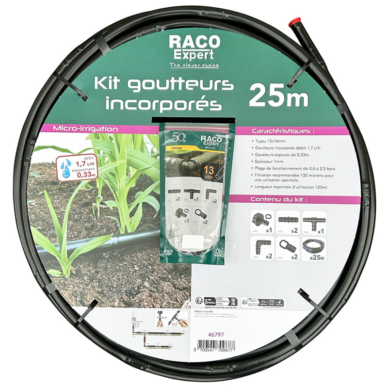 Kit 25m goutteurs incorporés - V