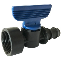 Vanne cannelée PP - ø16 - F 20x27 - V