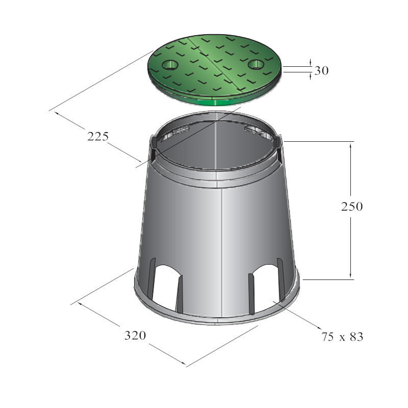 Regard rond 22,5/32cm - V