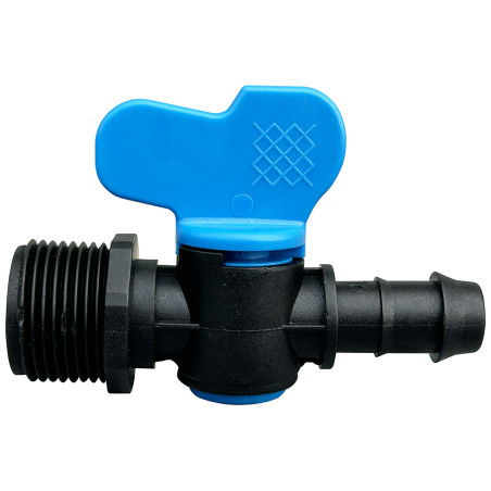 Vanne cannelée PP - ø16 - M 20x27 - V