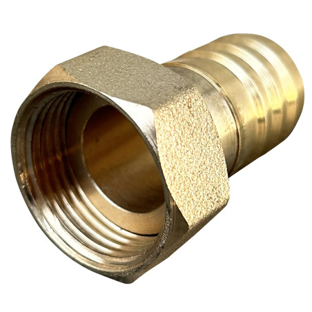 Raccord 2 pièces laiton cannelé 6 pans