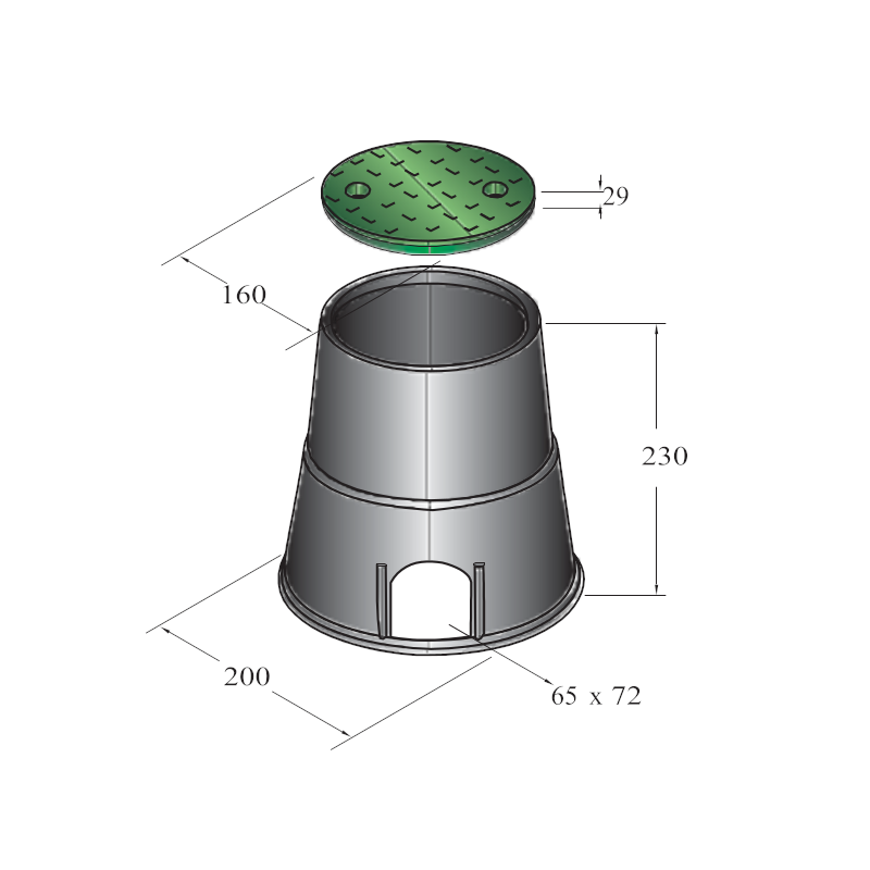 Regard mini rond 20/23cm - V