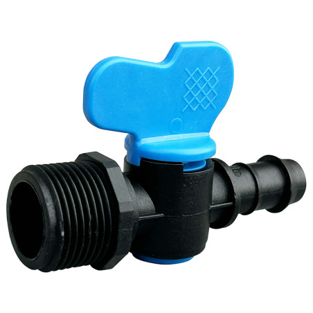 Vanne cannelée PP - ø16 - M 20x27 - V