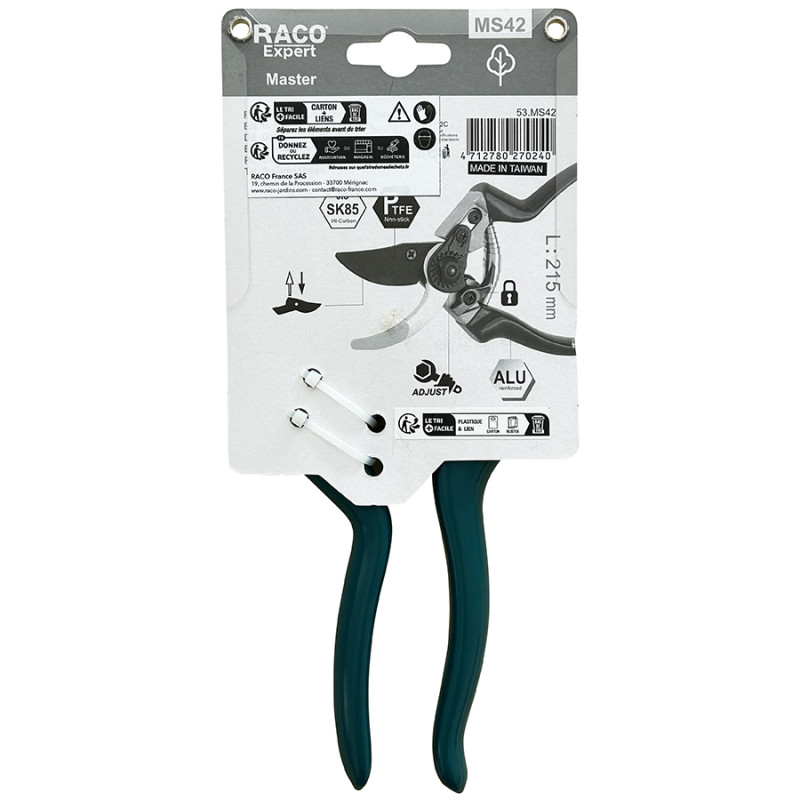 Sécateur à coupe franche lames acier trempé (53142C / 53MS42) - B