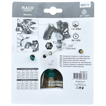 Asperseur laiton à tête inclinable (55751C) - B