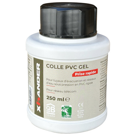 Colle PVC-U Pot avec pinceau - 250ml - V