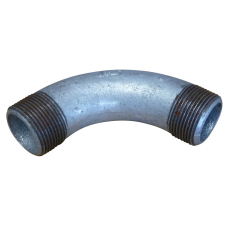 Coude égal MM grand rayon fonte galva - 33x42 - V