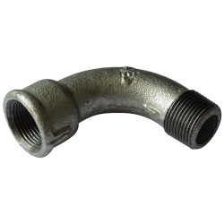 Coude égal MF grand rayon fonte galva - 20x27 - V