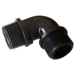 Coude mâle fileté PP 20x27 - V