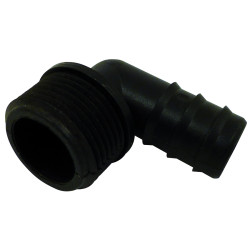 Coude cannelé et fileté PP - ø25 - 26x34 - V