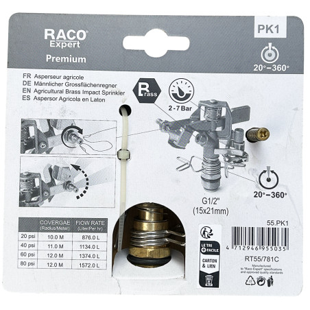 Asperseur Pro laiton 15x21 (55781C) - B