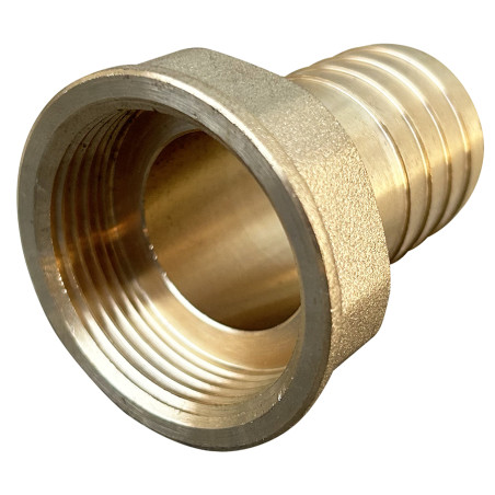 Raccord 1 pièce laiton cannelé 6 pans 32mm - 33x42 - V