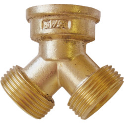 Nez de robinet double 20x27 sans vanne (56595T) - V