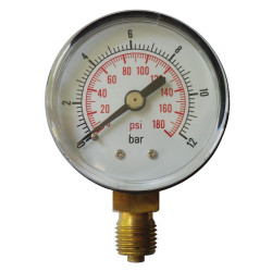 Manomètre radial sec Ø50 12 bars M 8x13 - V