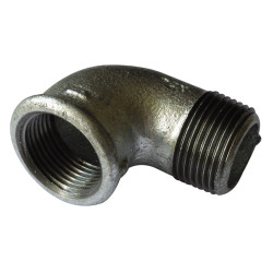 Coude égal MF fonte galva - 8x13 - V