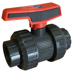 Vanne union PVC 1/4 tour FF 20x27 - V