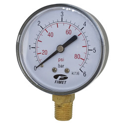 Manomètre radial sec Ø63 0-6 bars - V
