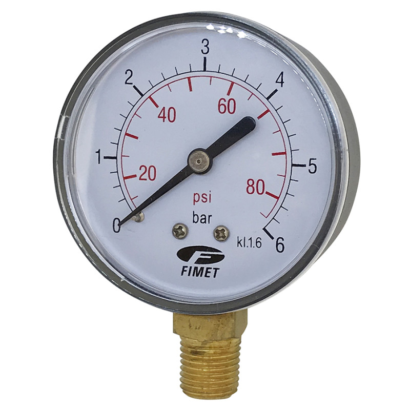 Manomètre radial sec Ø63 0-6 bars - V