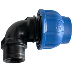 Raccord à serrage extérieur coude femelle ø25 15x21 - V