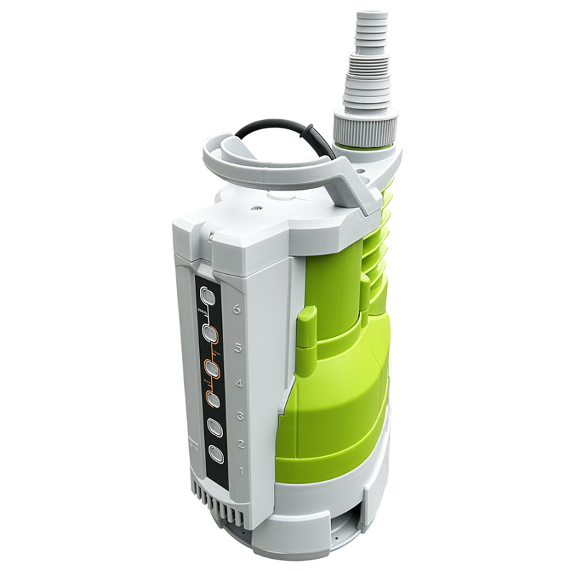 Vide-cave plastique 750W eau chargée avec capteur intégré