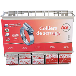 Présentoir cheminée boites 170 colliers bande W4 9mm