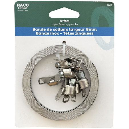Colliers au mètre acier W1 - 8mm (8 têtes) carte