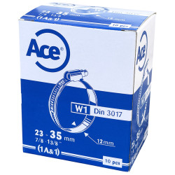 Boite 10 colliers bande acier W1 - 12mm - 23-35mm