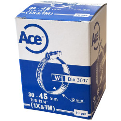 Boite 10 colliers bande acier W1 - 12mm - 30-45mm