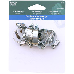 Assortiment 10 colliers W1 8mm (du 10-16 au 18-28) carte