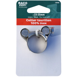 Collier tourillon inox W4 - 23-25mm (x1) carte