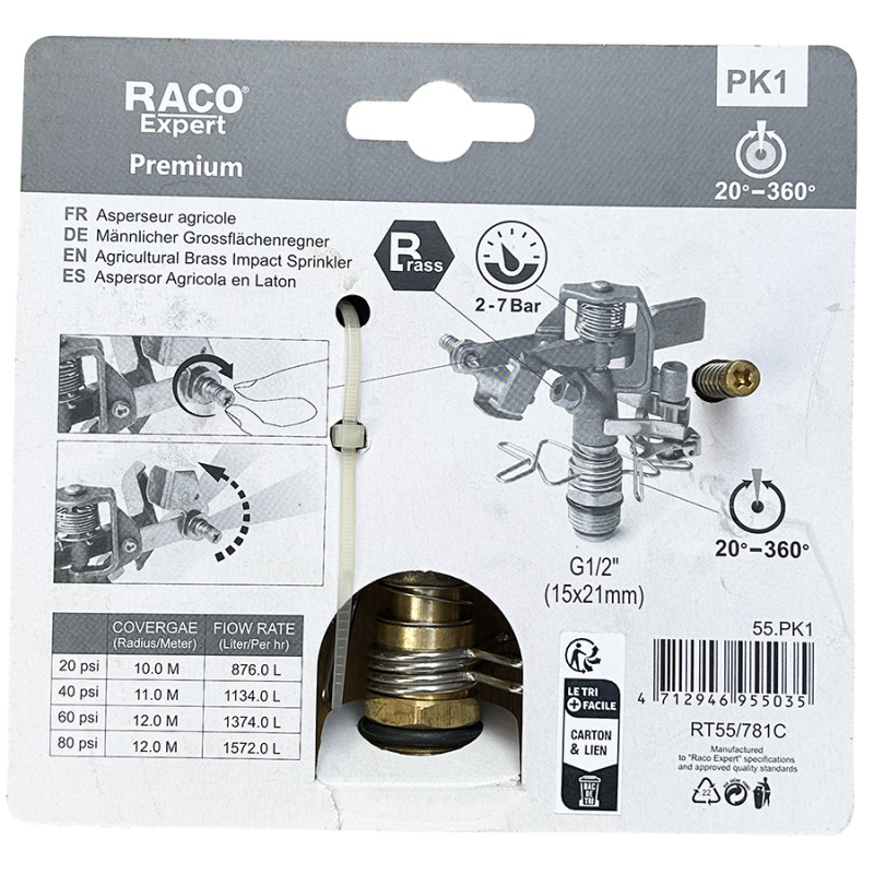 Asperseur Pro laiton 15x21 (55781C) - B